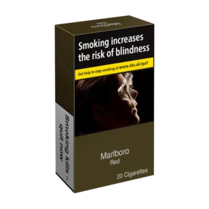 Black classic cigarette pack with 20 cigarettes